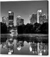 Night Atlanta.piedmont Park Lake. Canvas Print