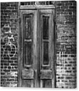 Old Door With Bricks #1 Canvas Print