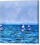 Optimist Sailing Boats #1 Canvas Print
