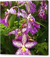 Orchids - Purple Polka Dots #1 Canvas Print