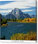 Oxbow Bend In Autumn #1 Canvas Print