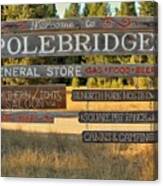 Polebridge Business Directory #1 Canvas Print