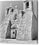 Ranchos De Taos Church In Black And White #1 Canvas Print