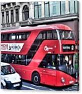 Red Bus In London  #3 Canvas Print