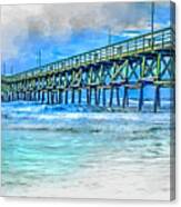 Sea Blue - Cherry Grove Pier #1 Canvas Print