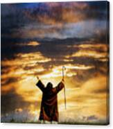 Shepherd Arms Up In Praise #1 Canvas Print