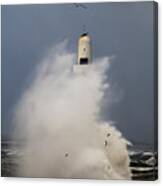 South Breakwater In The Storm #2 Canvas Print