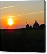 Summer Sunset At East Point Light #1 Canvas Print