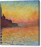 Sunset In Venice #2 Canvas Print