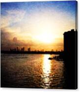 Sunset Over Miami #1 Canvas Print