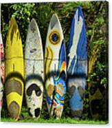 Surfboard Fence Maui Hawaii #1 Canvas Print