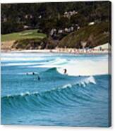 Surfing Carmel Beach #1 Canvas Print