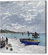 The Beach At Sainte Adresse Canvas Print