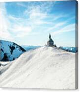 The Chapel In The Alps #2 Canvas Print