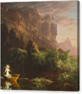 The Voyage Of Life, Childhood, From 1842 Canvas Print