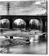 Thomas Viaduct In Black And White #1 Canvas Print