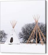 Two Tipis #1 Canvas Print