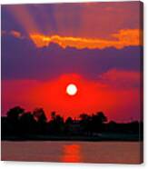 Volga Sunset #1 Canvas Print