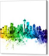 Seattle Washington Skyline #10 Canvas Print