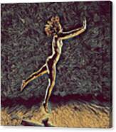 1302s-zak Naked Dancers Leap Nudes In The Style Of Antonio Bravo Canvas Print