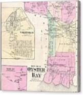 1873 Beers Map Of Oyster Bay Queens New York City Canvas Print