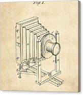 1888 Camera Us Patent Invention Drawing - Vintage Tan Canvas Print