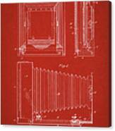 1891 Camera Us Patent Invention Drawing - Red Canvas Print