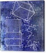 1930 Crab Trap Patent Blue Canvas Print