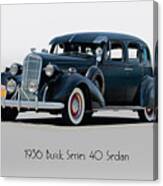 1936 Buick Series 40 Sedan W Title Canvas Print
