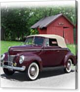 1940 Ford Deluxe Convertible Canvas Print