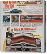1950 Ford Vintage Ad Canvas Print