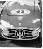 1954 Maserati A6 Gcs -0255bw Canvas Print