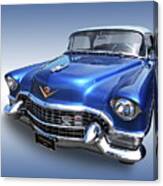 1955 Cadillac Blue Canvas Print