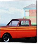 1965 Ford Falcon Ranchero Day At The Beach Canvas Print