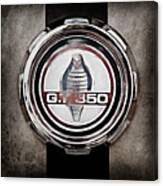 1966 Ford Mustang Convertible Gt 350 Cobra Emblem -0328ac Canvas Print