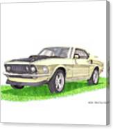 1969 Mustang Fastback Canvas Print