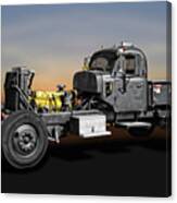 1970 White Truck Rat Rod  -  1970whitetrkratrod9981 Canvas Print