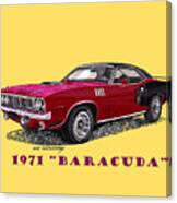 1971 Plymouth Barracuda Canvas Print