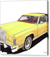 1977 Lincoln Town Coup Canvas Print