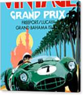 1987 Grand Bahama Vintage Grand Prix Race Poster Canvas Print