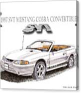 1997 S V T Mustang Cobra Poster Canvas Print