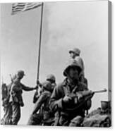 1st Flag Raising On Iwo Jima Canvas Print