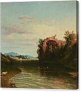 A Roman River Scene #2 Canvas Print