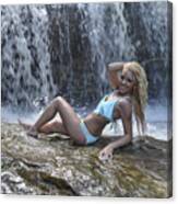Ally At The Waterfalls #2 Canvas Print