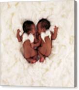 Alexis And Armani As Angels Canvas Print