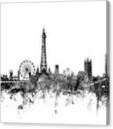 Blackpool England Skyline #2 Canvas Print