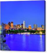Boston Skyline From The Charles River #2 Canvas Print
