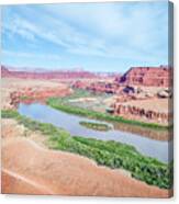 Canyon Of Colorado River In Utah Aerial View #3 Canvas Print