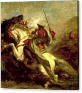 Collision Of Moorish Horsemen #3 Canvas Print