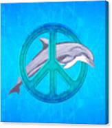 Dolphin Peace #1 Canvas Print